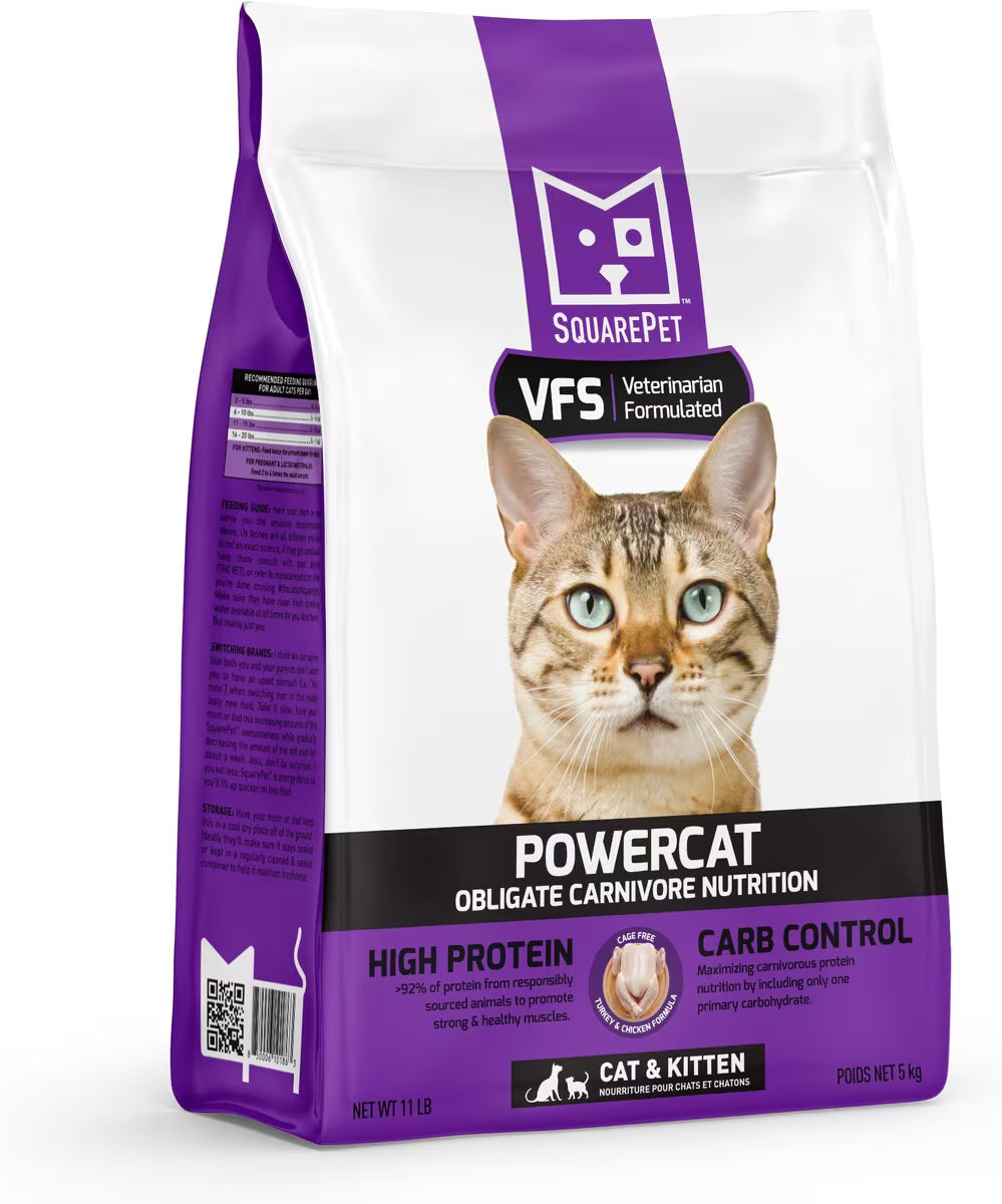 SquarePet VFS PowerCat Turkey & Chicken High Protein Dry Cat Food