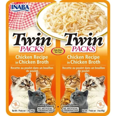 Inaba Twin Packs Chicken Recipe in Chicken Broth for Cats - Talis Us