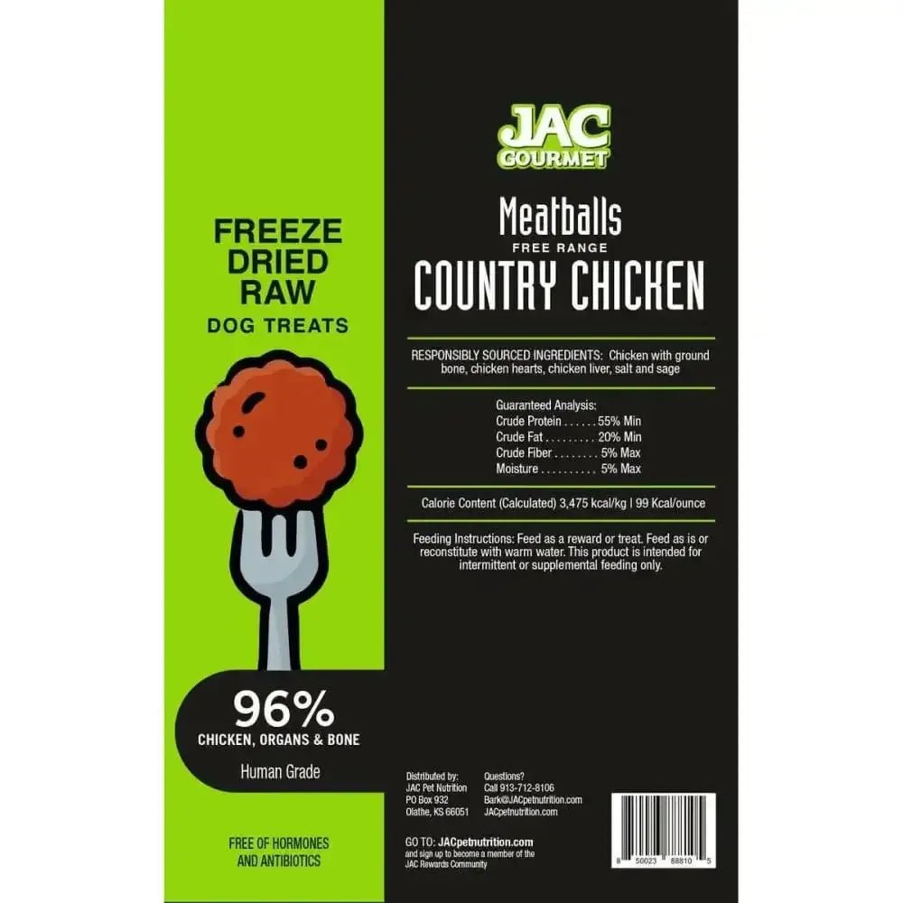JAC Chicken Meatball Treats Freeze Dried - Talis Us