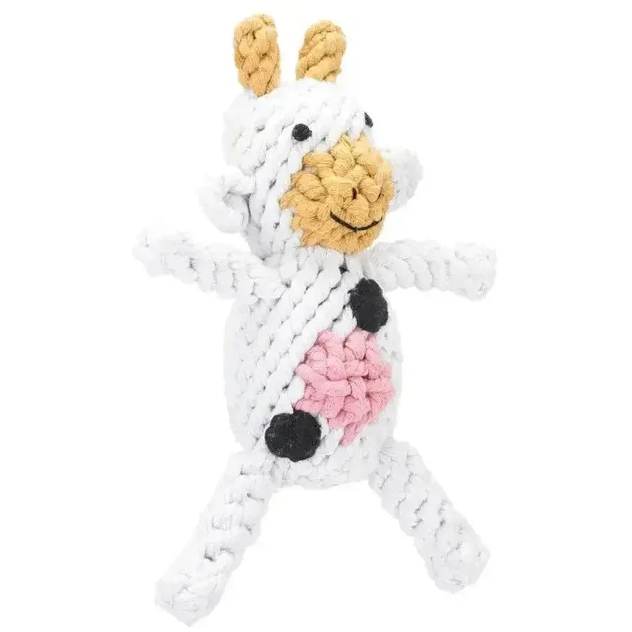 Jax & Bones Claire the Cow Rope Dog Toy - Talis Us