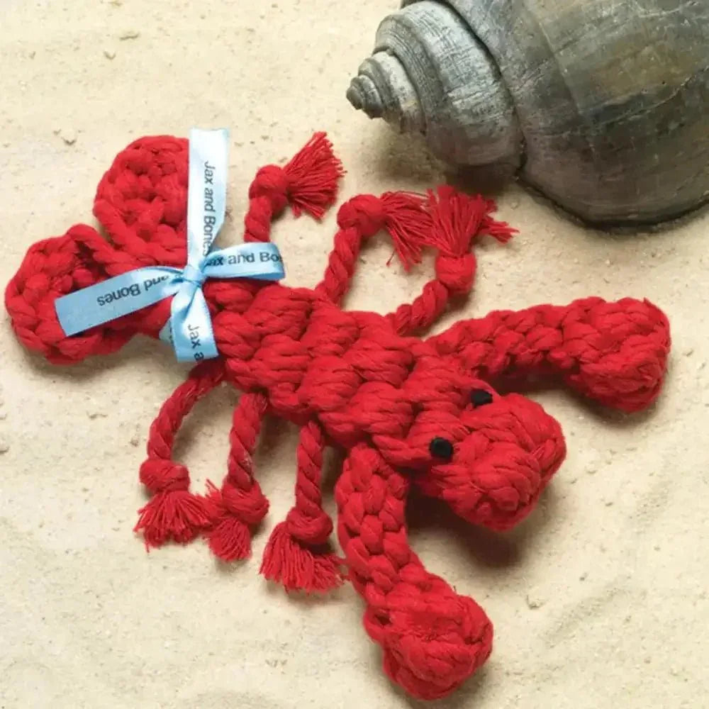 Jax & Bones Louie the Lobster Rope Dog Toy - Talis Us