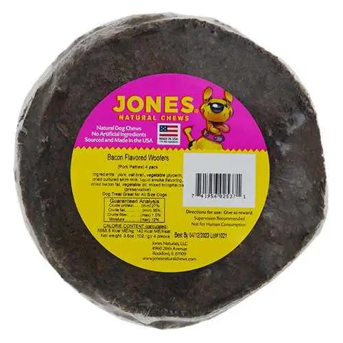 Jones Natural Chews Bacon Woofers for Dog 50ct - Talis Us