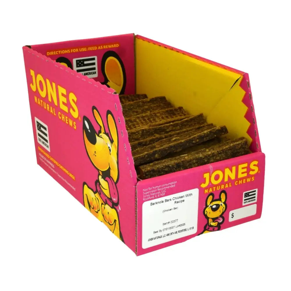 Jones Natural Chews Barknola Bar Chicken with Veggie Healthy Dog Snacks - Talis Us