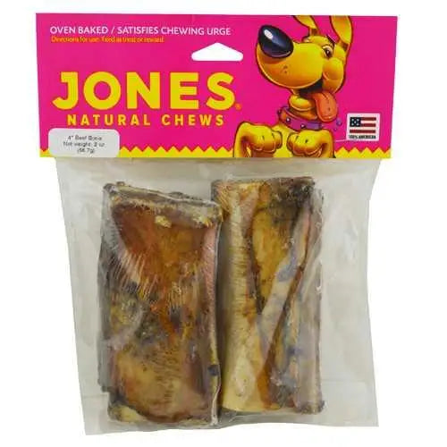 Jones Natural Chews Beef Rib Bone 4" Small Dog Chew 4ct - Talis Us