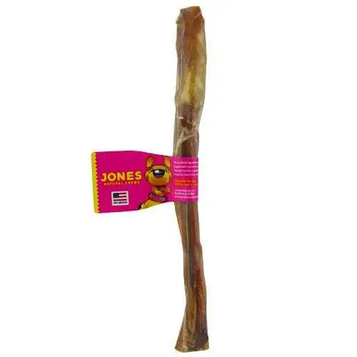 Jones Natural Chews Large Beef Pizzle Bully Stick Dog Chew 10 - 12″ 25ct - Talis Us