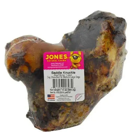 Jones Natural Chews Saddle Knuckle Beef Bone Dog Chew - Talis Us