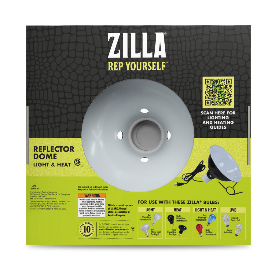 Zilla Reflector Dome Light - Enhance Your Reptile's Habitat with Style and Efficiency
