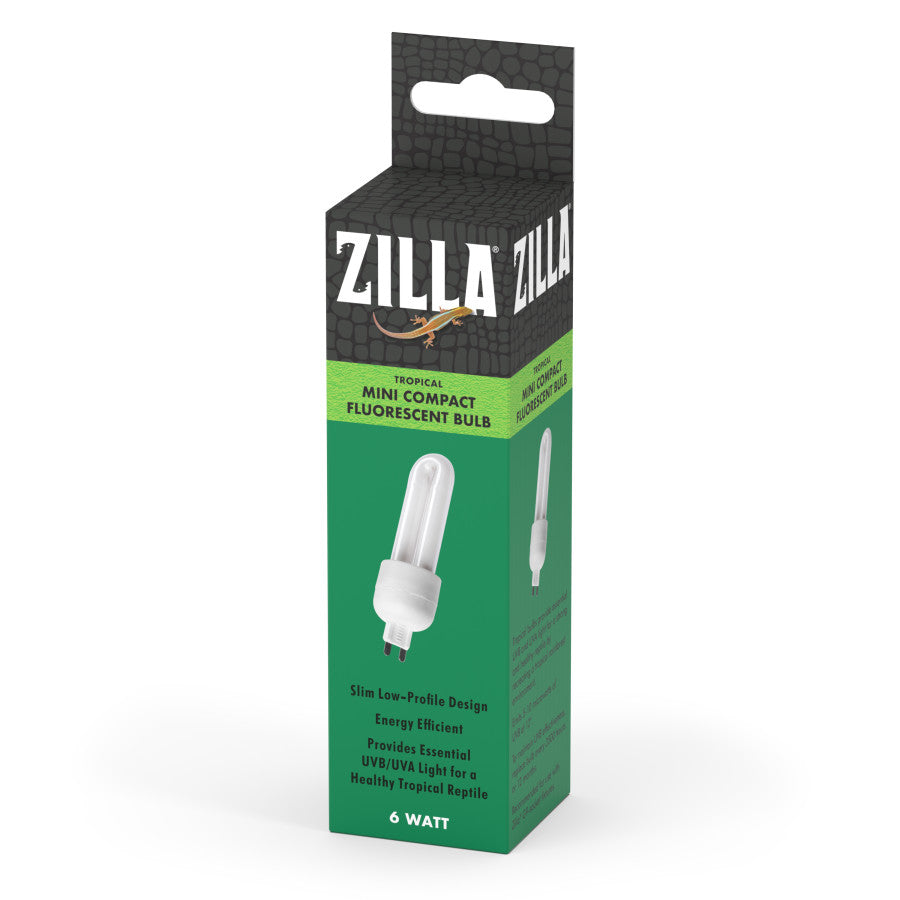 Zilla Mini Compact Fluorescent Bulb – Optimal UVB/UVA Light for Tropical Reptiles