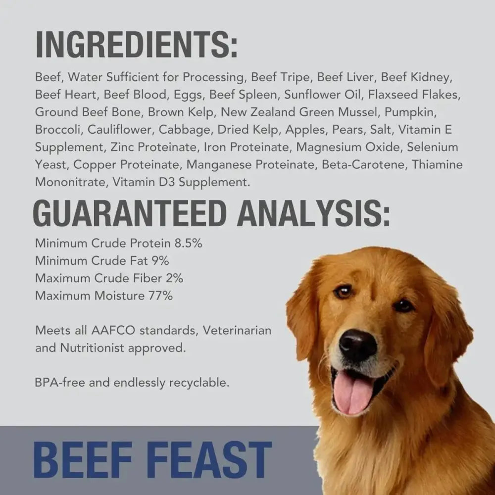 K9 Natural Grass - Fed Beef Feast Grain - Free Canned Dog Food - Talis Us