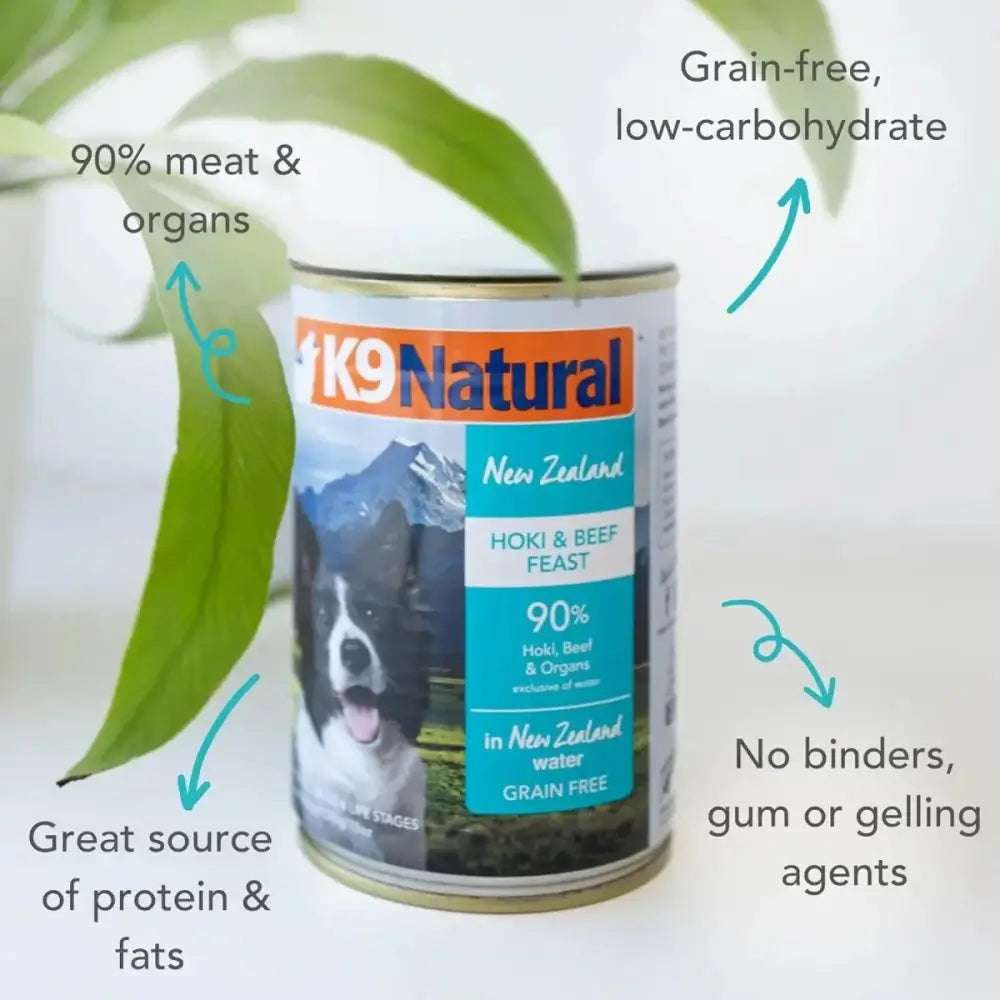 K9 Natural Hoki & Beef Grain - Free Canned Dog Food - Talis Us