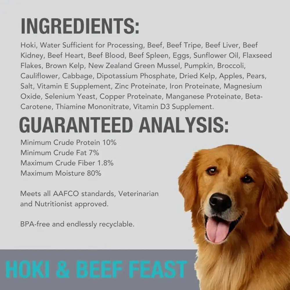 K9 Natural Hoki & Beef Grain - Free Canned Dog Food - Talis Us