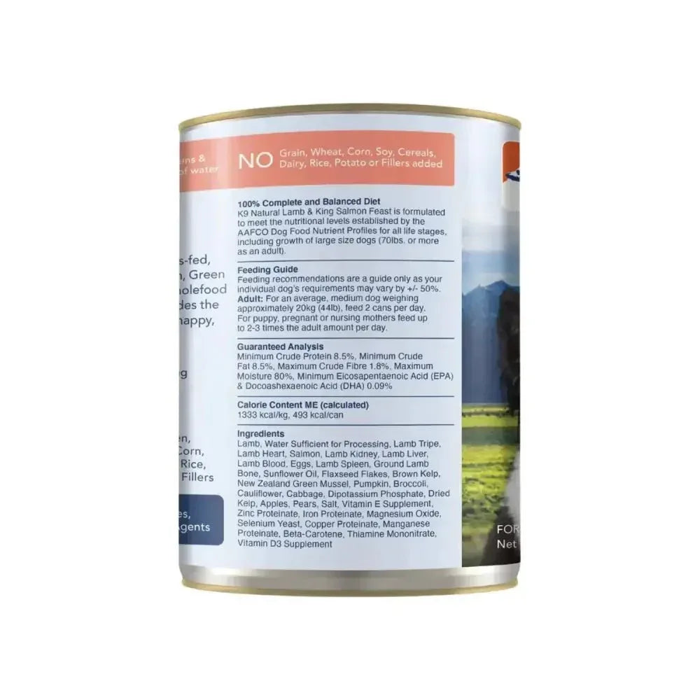 K9 Natural Lamb & King Salmon Grain - Free Canned Dog Food - Talis Us