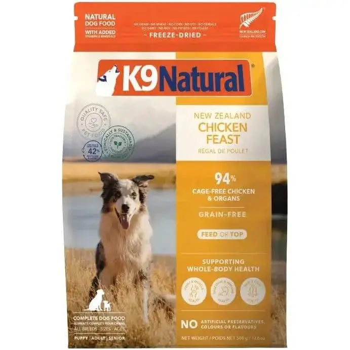 K9 Natural New Zealand Chicken Feast Grain - Free Freeze - Dried Dog Food - Talis Us