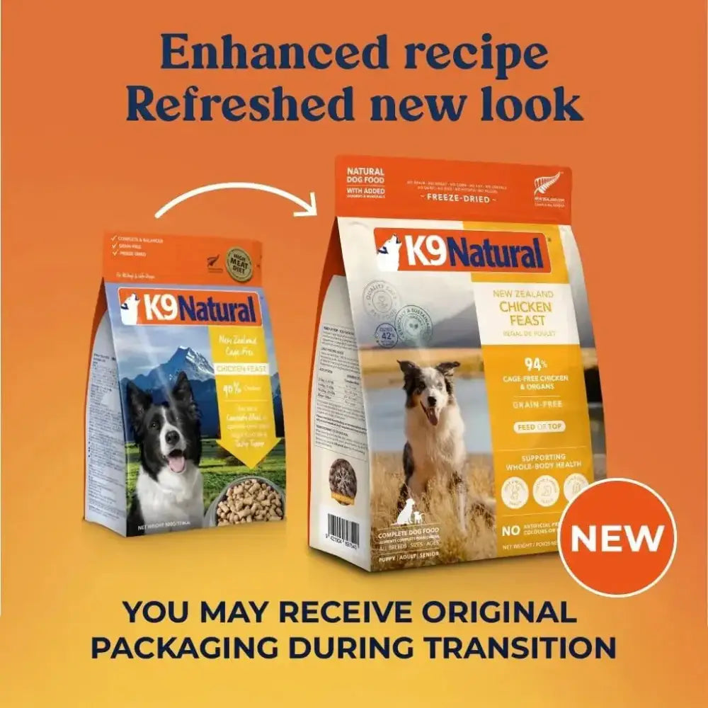 K9 Natural New Zealand Chicken Feast Grain - Free Freeze - Dried Dog Food - Talis Us
