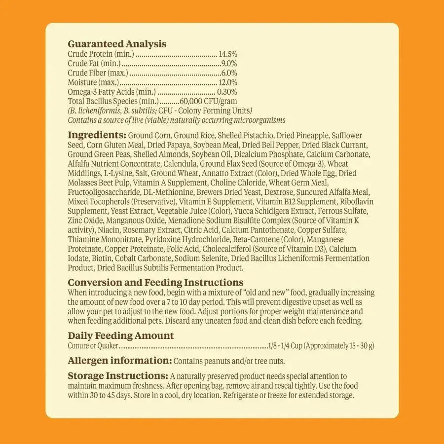 Kaytee Food from the Wild Conure 2.5 lb - Talis Us