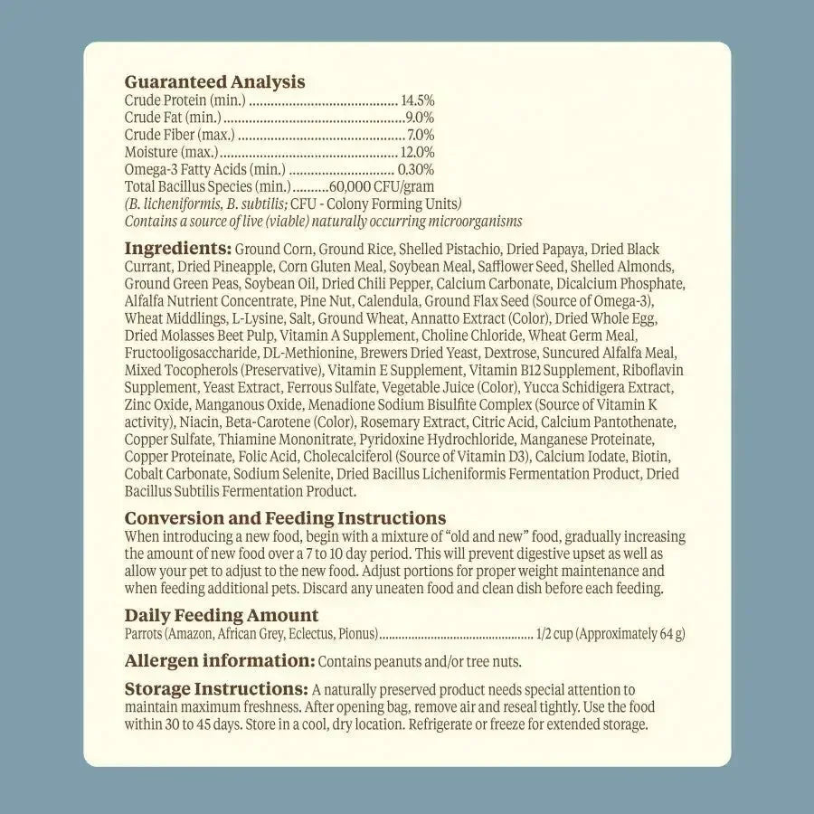 Kaytee Food from the Wild Parrot 2.5 lb - Talis Us