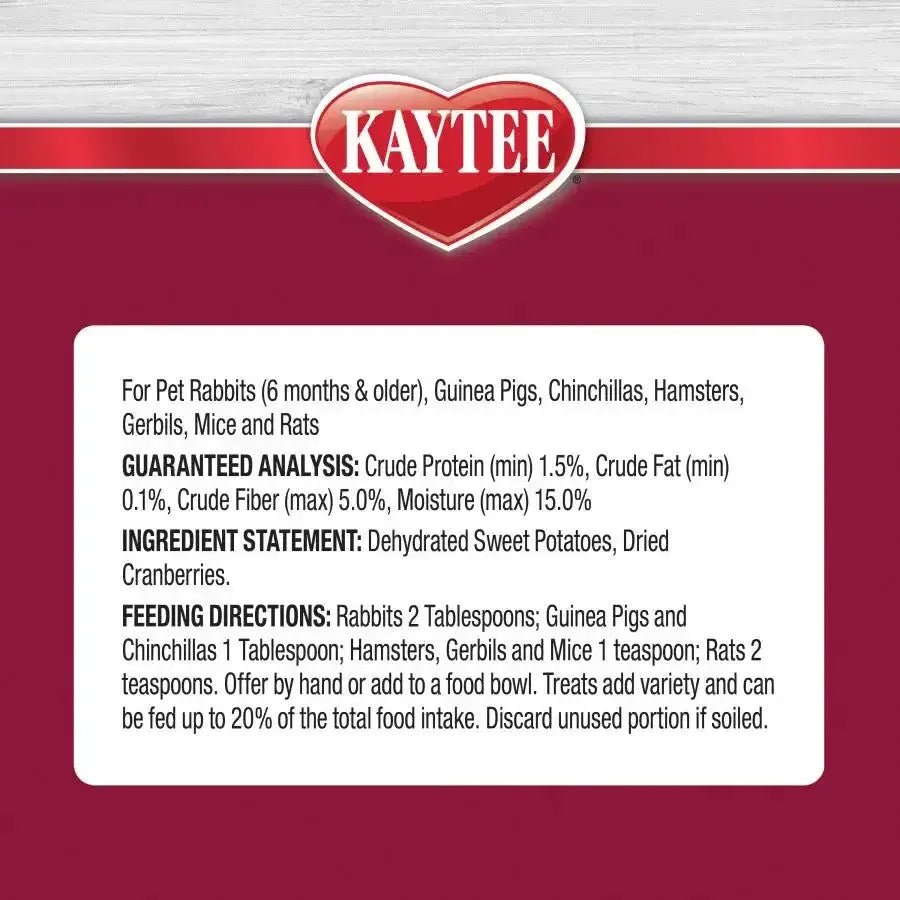Kaytee Natural Snack with Superfoods Sweet Potato & Cranberry - Talis Us
