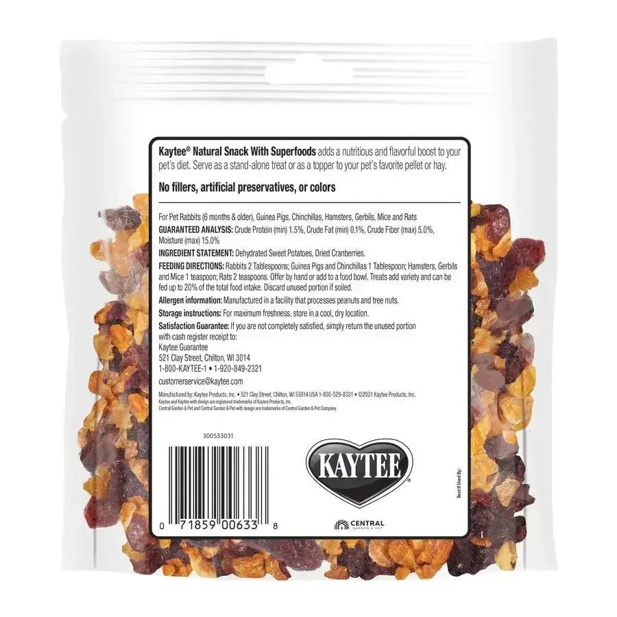 Kaytee Natural Snack with Superfoods Sweet Potato & Cranberry - Talis Us