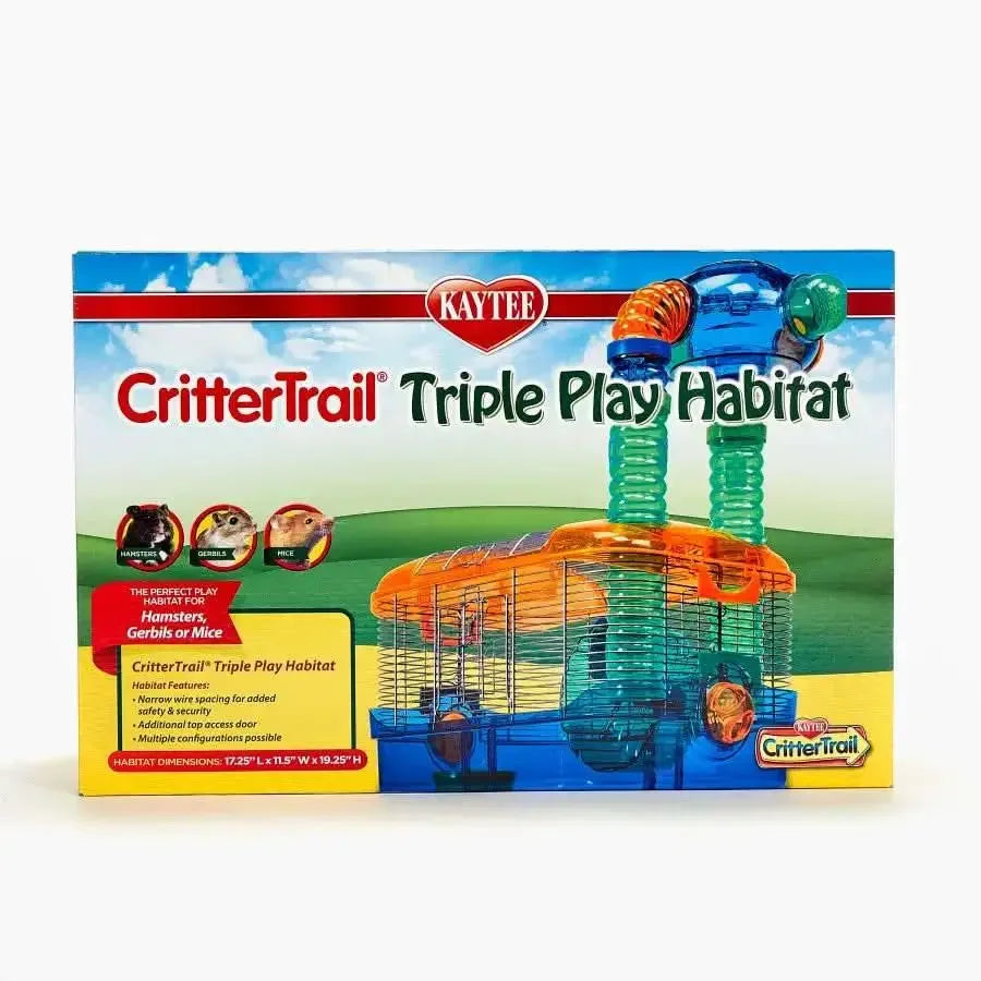 Kaytee® CritterTrail® Triple Habitat for Small Animal Multicolor 17.25 X 11.5 X 19.25 Inch Kaytee®