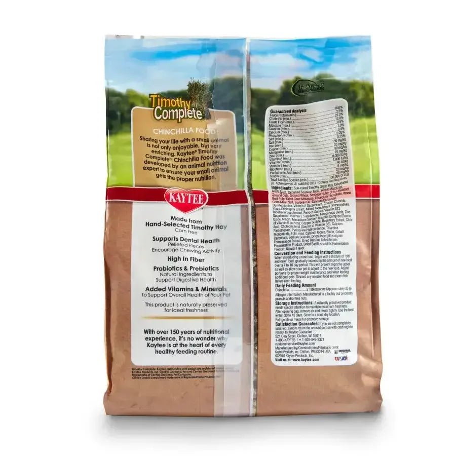 Kaytee Timothy Complete Chinchilla Food 3 lb - Talis Us