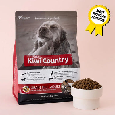 Kiwi Country Grain - Free Beef Dry Dog Food 4.4 lb - Talis Us