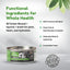 Kiwi Country grain free lamb cat food in a silver can with functional ingredients for cat health