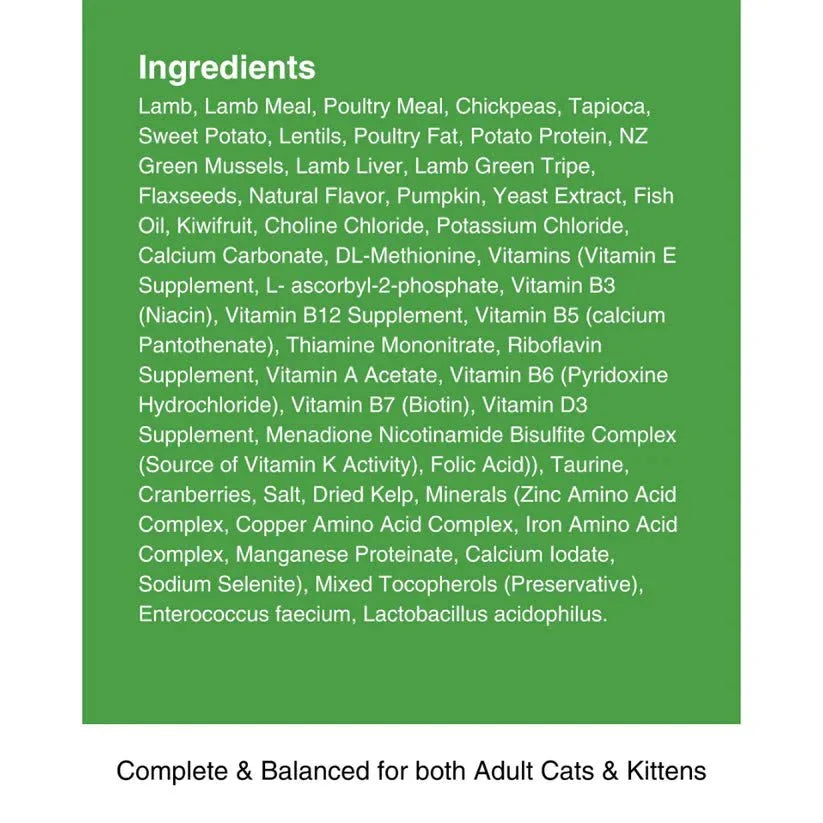Kiwi Country Grain - Free Lamb & NZ Green Mussel Dry Cat Food 2.2 lb - Talis Us
