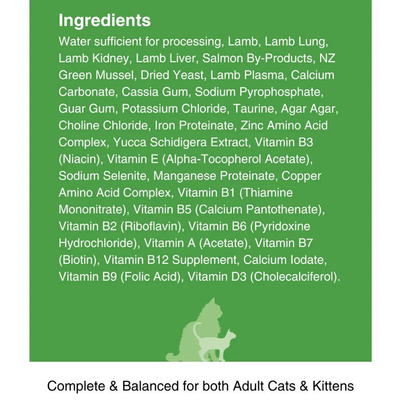 Kiwi Country Lamb & NZ Green Mussel Wet Cat Food 24ea/3 oz - Talis Us