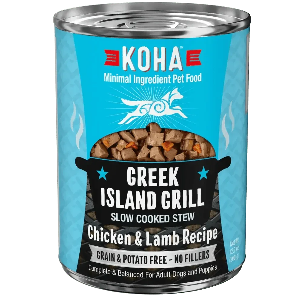 KOHA Greek Island Grill Slow Cooked Stew Chicken and Lamb for Dogs 12.7oz Case of 12 - Talis Us