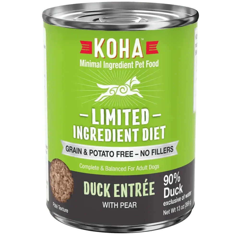 KOHA Limited Ingredient Diet Duck Entrée for Dogs 13oz Cans Case of 12 - Talis Us