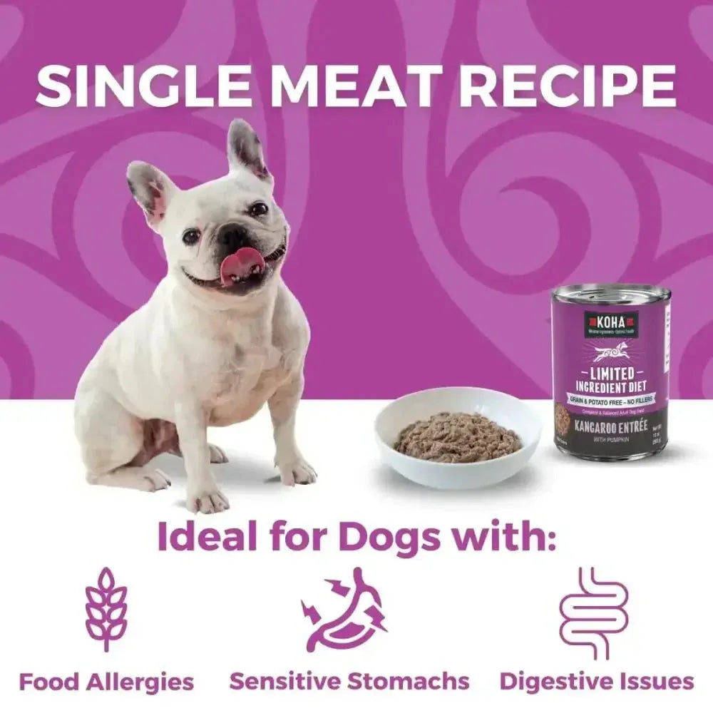 KOHA Limited Ingredient Diet Kangaroo Entrée Wet Dog Food 12ea/13 oz - Talis Us