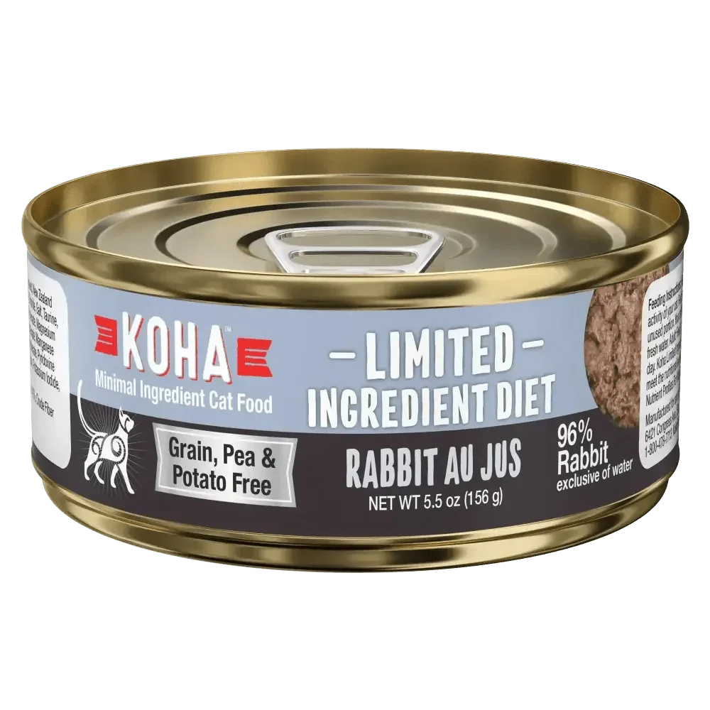 KOHA Limited Ingredient Diet Rabbit Au Jus Wet Cat Food Cans Case of 24 - Talis Us
