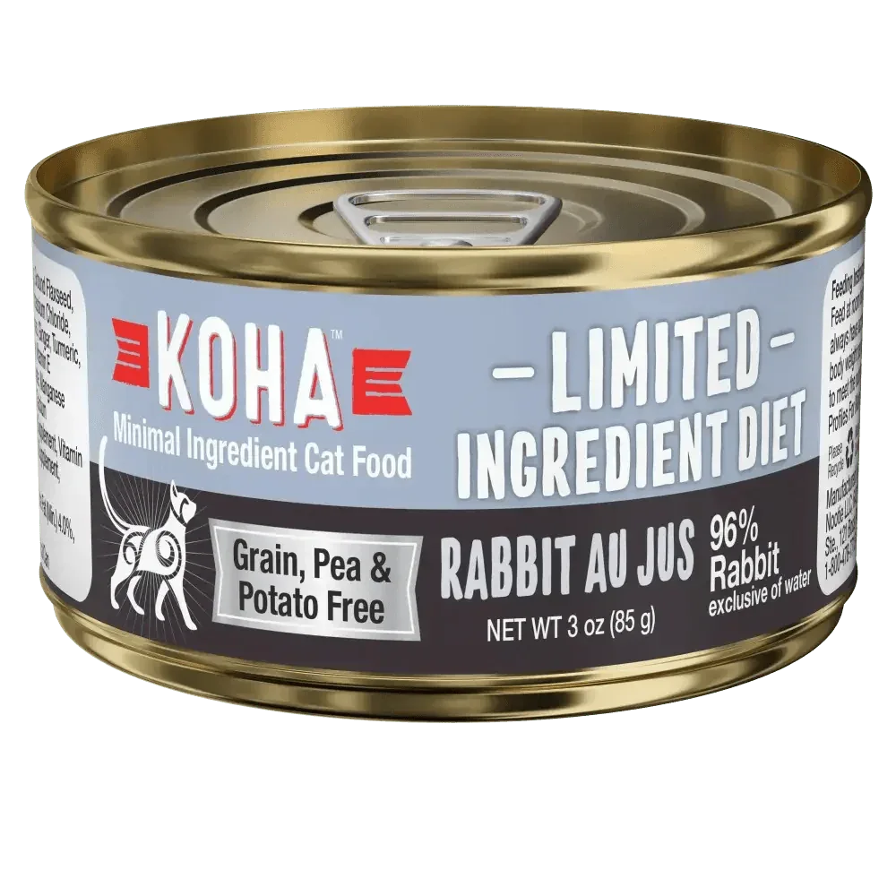 KOHA Limited Ingredient Diet Rabbit Au Jus Wet Cat Food Cans Case of 24 - Talis Us