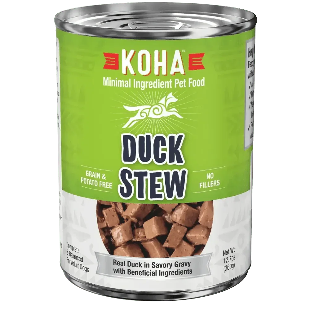 KOHA Minimal Ingredient Duck Stew for Dogs 12.7oz Case of 12 - Talis Us