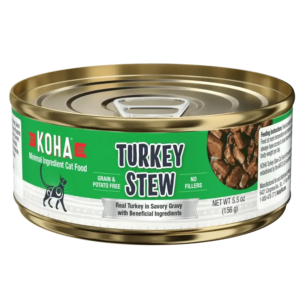 KOHA Minimal Ingredient Turkey Stew for Cats 5.5 oz Case of 24 - Talis Us