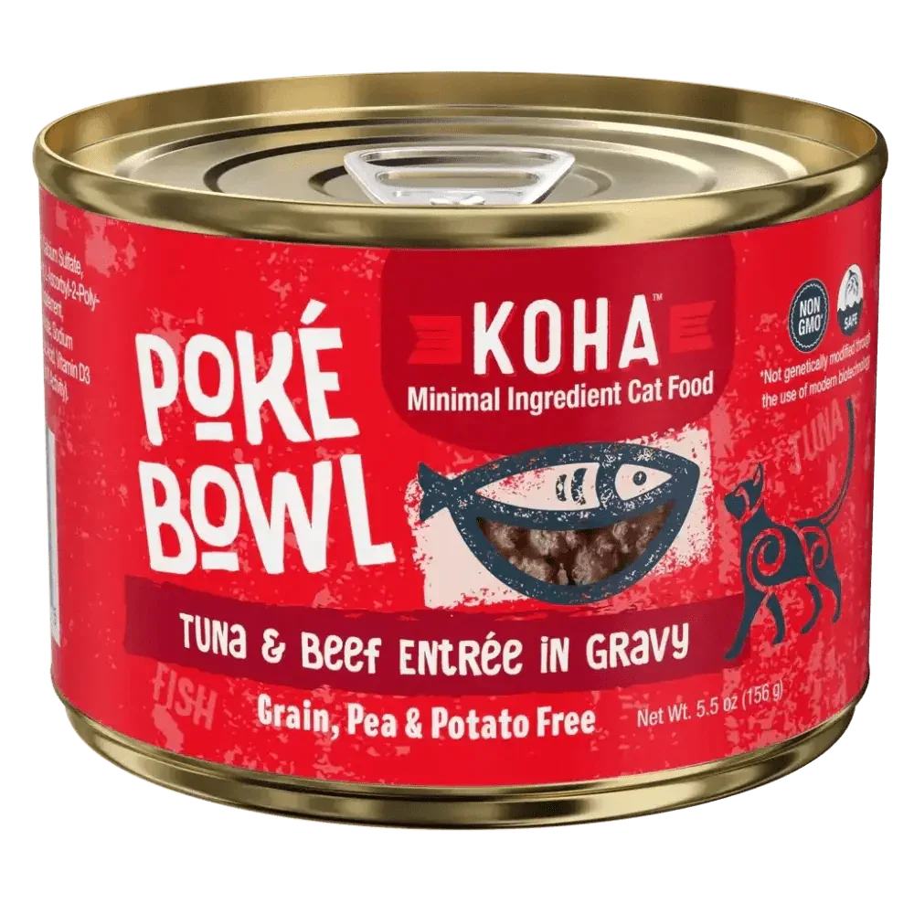 KOHA Poké Bowl Tuna & Beef Entrée in Gravy for Cats - Talis Us