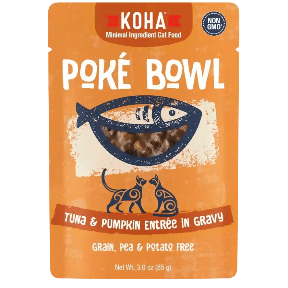 KOHA Poké Bowl Tuna & Pumpkin Entrée in Gravy for Cats - Talis Us
