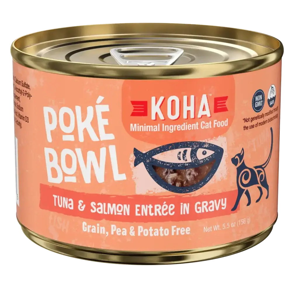 KOHA Poké Bowl Tuna & Salmon Entrée in Gravy for Cats KOHA