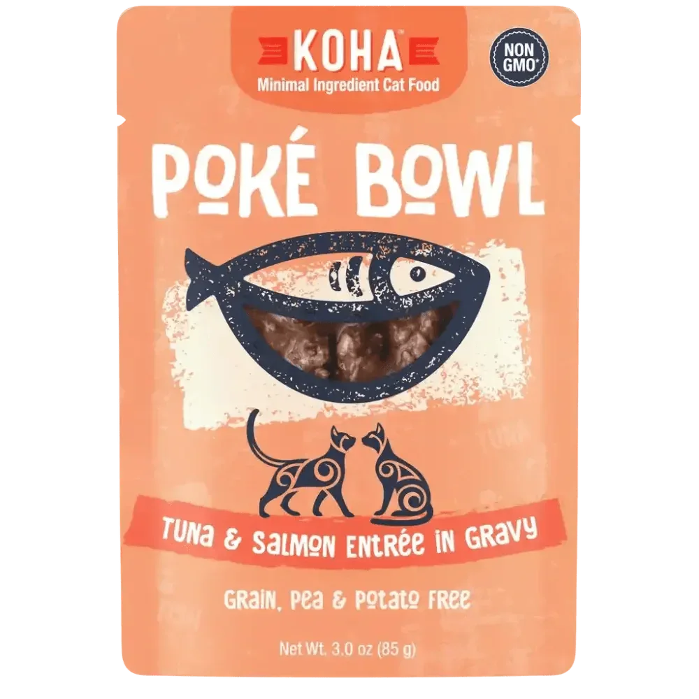 KOHA Poké Bowl Tuna & Salmon Entrée in Gravy for Cats - Talis Us