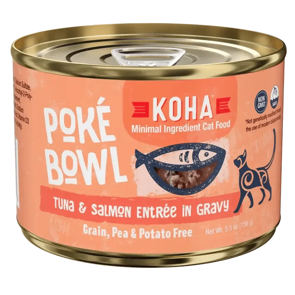 KOHA Poké Bowl Tuna & Salmon Entrée in Gravy for Cats - Talis Us