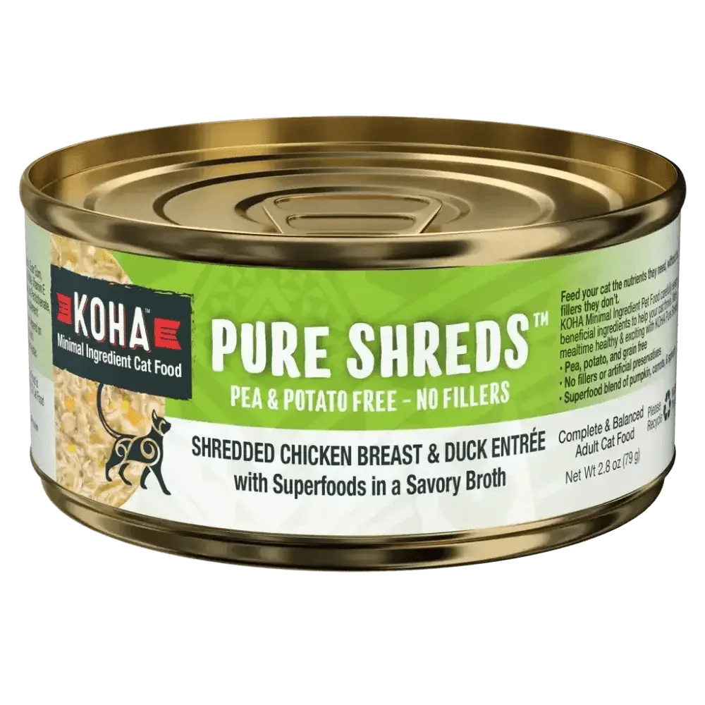 KOHA Pure Shreds Shredded Chicken Breast & Duck Entrée for Cats - Talis Us