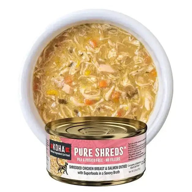 KOHA Pure Shreds Shredded Chicken Breast & Salmon Entrée Wet Cat Food - Talis Us
