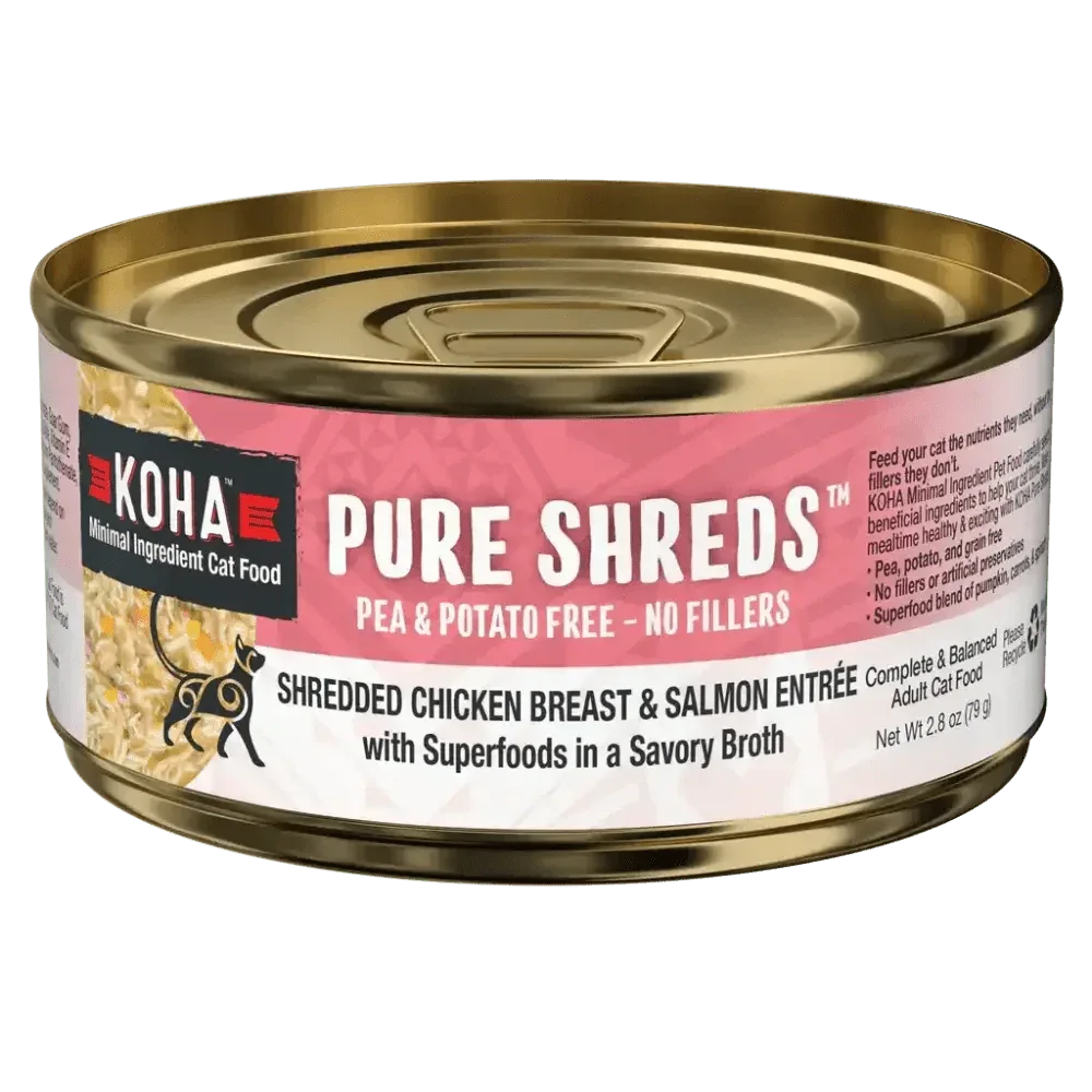 KOHA Pure Shreds Shredded Chicken Breast & Salmon Entrée Wet Cat Food - Talis Us