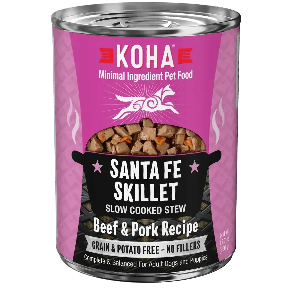 KOHA Santa Fe Skillet Slow Cooked Stew Beef & Pork Recipe for Dogs 12.7oz Case of 12 - Talis Us
