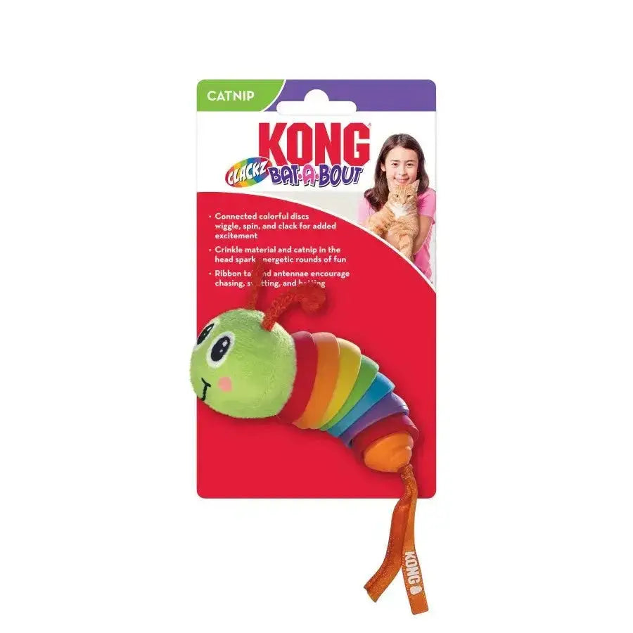 KONG Bat - A - Bout Clackz Caterpillar Cat Toy - Talis Us