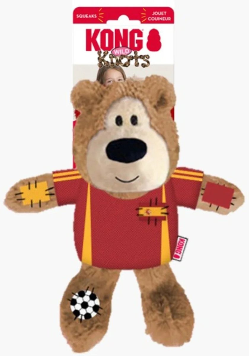 KONG Wild Knots Sport Bear Dog Toy - Medium Size for Dogs - Talis Us