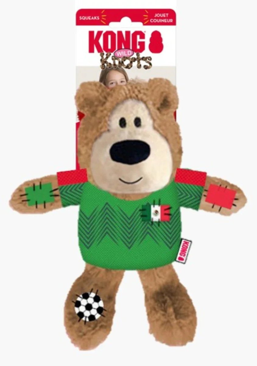 KONG Wild Knots Sport Bear Dog Toy - Medium Size for Dogs - Talis Us