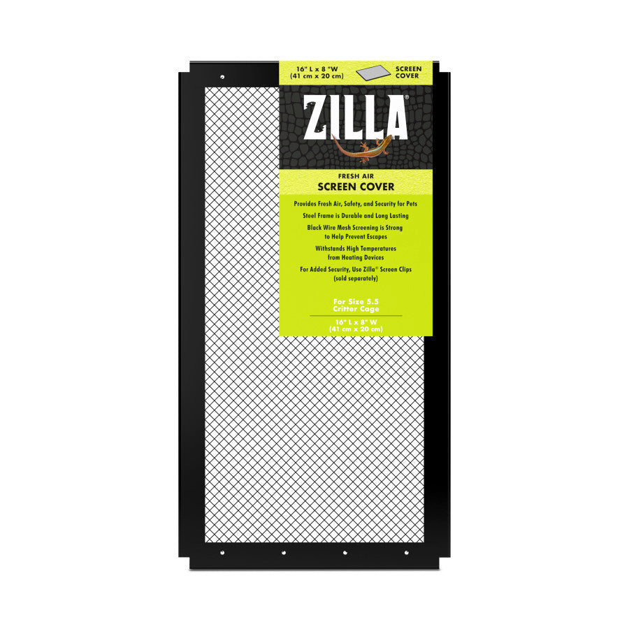 Enhance Your Reptile Habitat with the Zilla Solid Screen Cover - Black