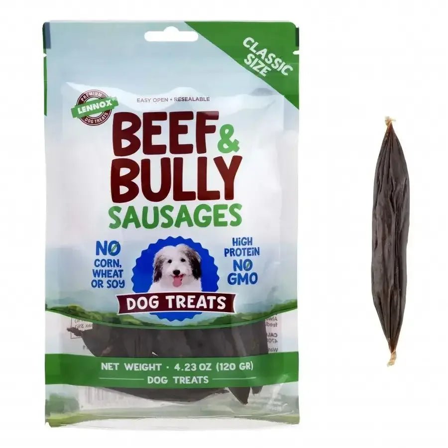 Lennox Beef & Bully Sausages Dog Treat 4.23 oz - Talis Us