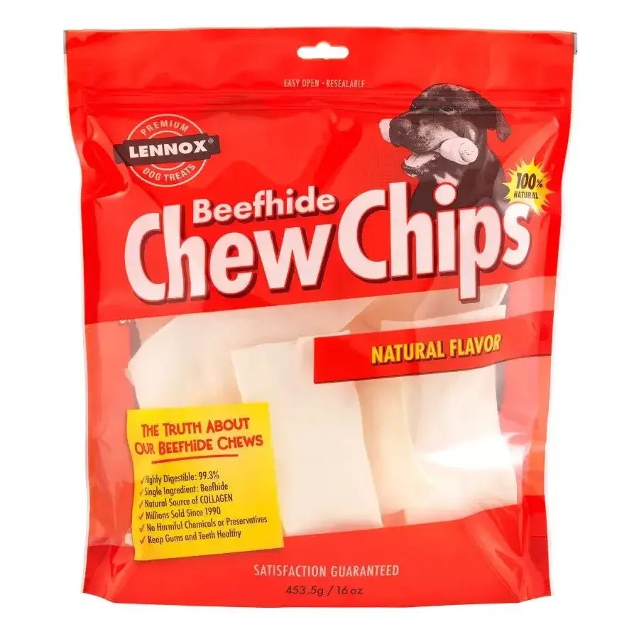 Lennox Beefhide Chew Chips Dog Treat 16 oz - Talis Us
